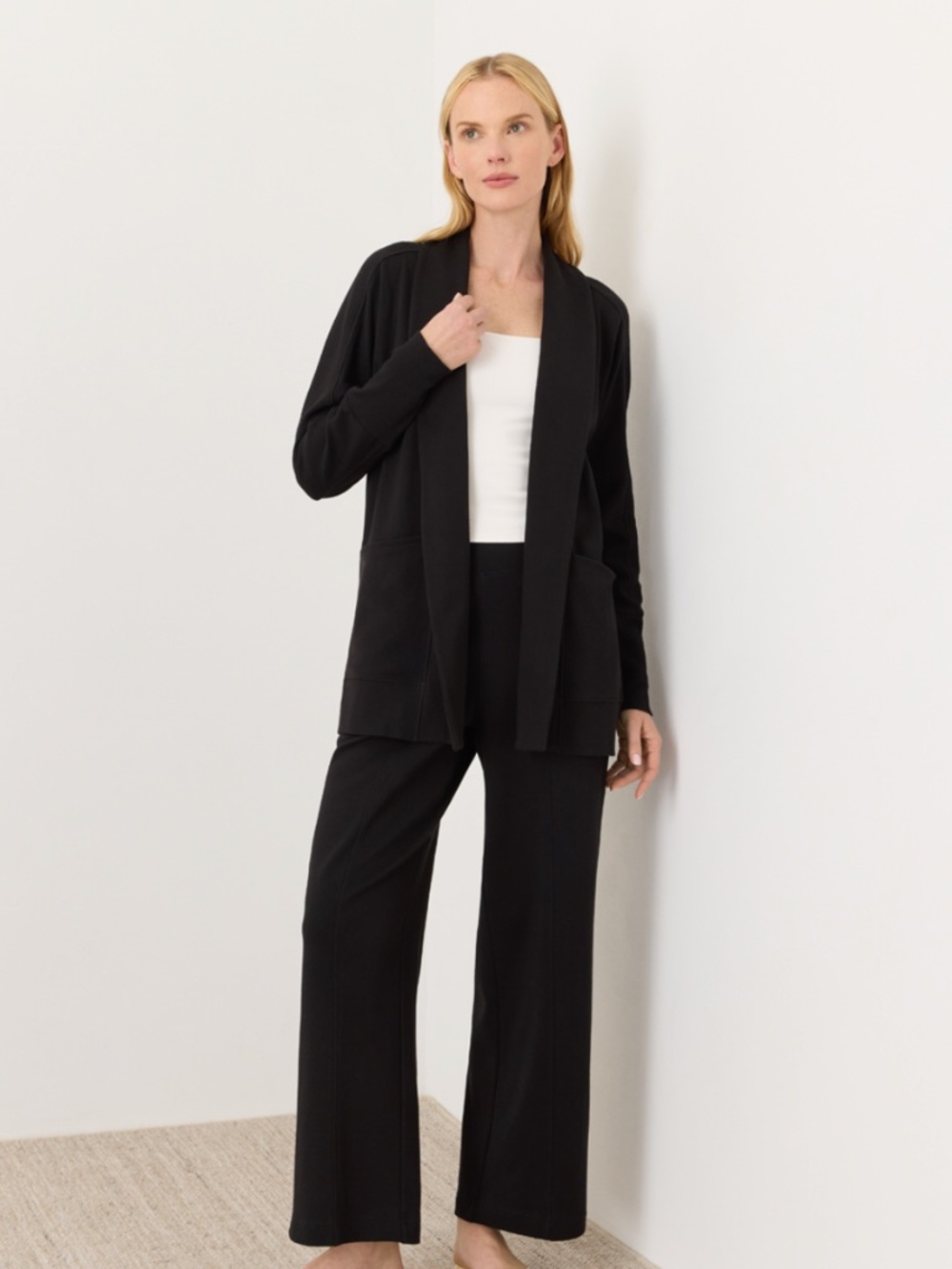 PACT 2 Piece Airplane Set, Pants 29" Jacket Both Sz Medium NWOT Never Worn Black